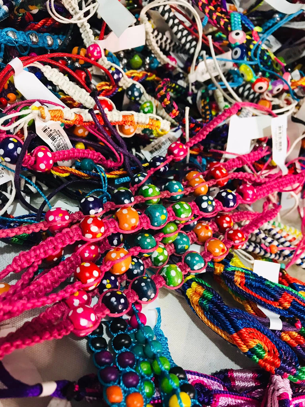 Woven Friendship Bracelets – Beaded Boho Cord evil eye Wristbands