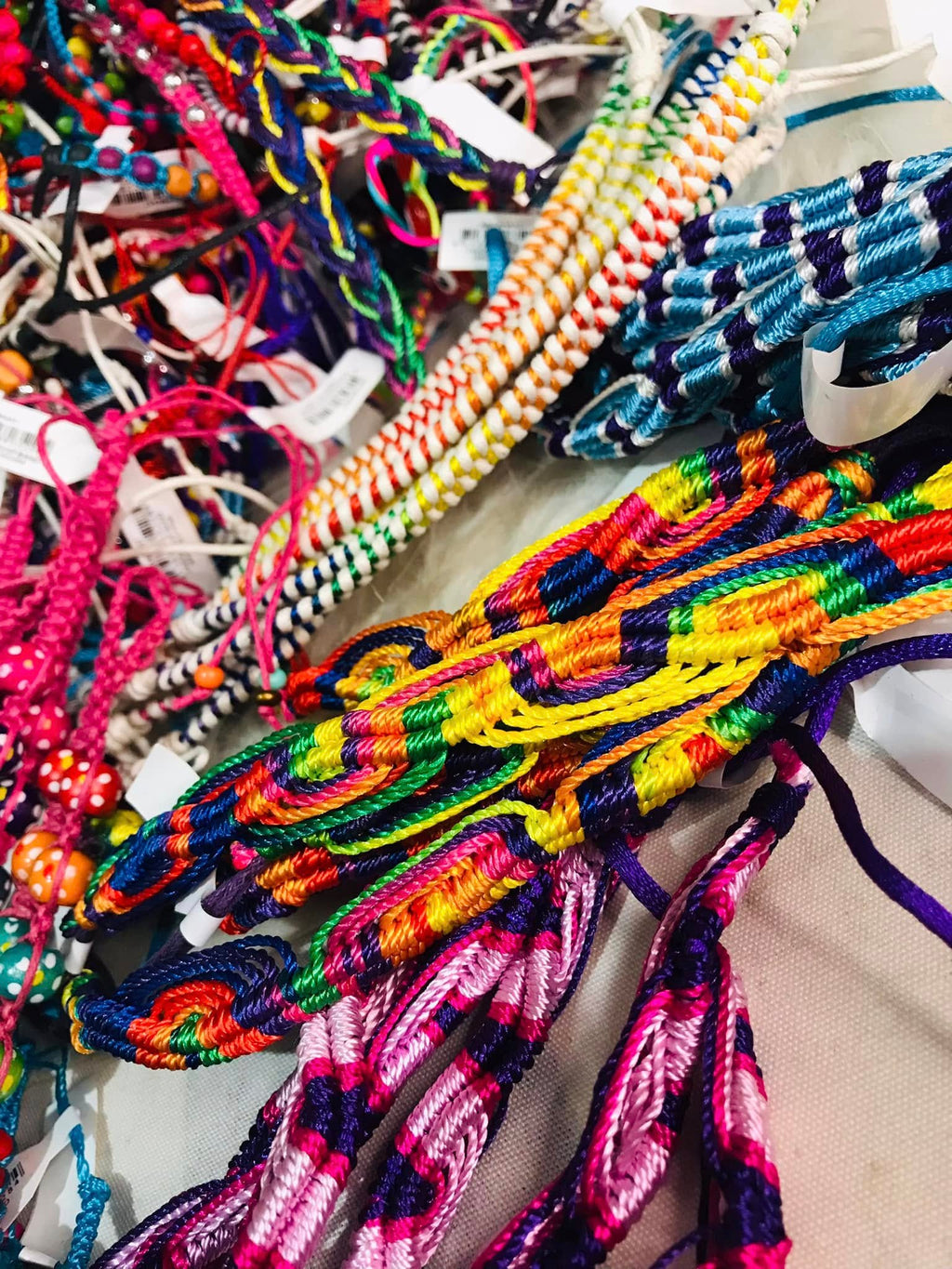 Woven Friendship Bracelets – Beaded Boho Cord evil eye Wristbands