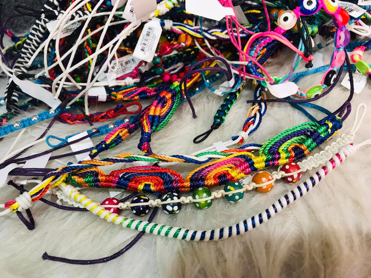 Woven Friendship Bracelets – Beaded Boho Cord evil eye Wristbands