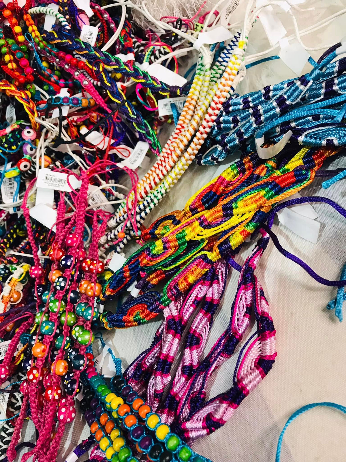Woven Friendship Bracelets – Beaded Boho Cord evil eye Wristbands