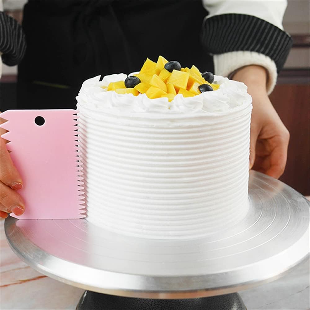 Cake Scraper 3 Pieces, Dough Cutter and Dough Scraper Plastic Dough Bowl for Cake Decoration&nbsp;