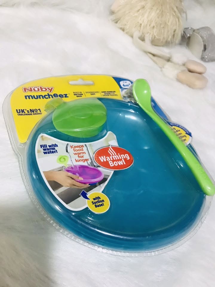 Nuby Muncheez Warming Bowl with Suction Base and Spoon