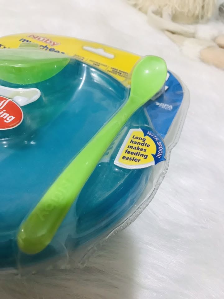 Nuby Muncheez Warming Bowl with Suction Base and Spoon