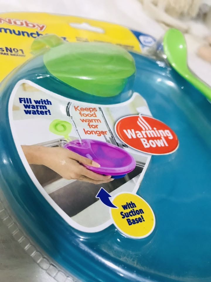Nuby Muncheez Warming Bowl with Suction Base and Spoon