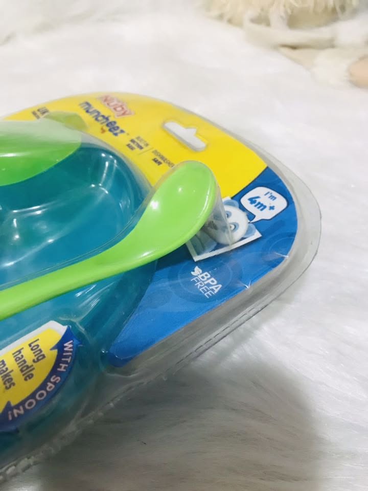 Nuby Muncheez Warming Bowl with Suction Base and Spoon