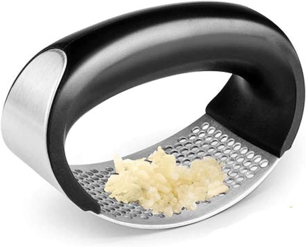 Garlic Rocker Press with Black Handle
