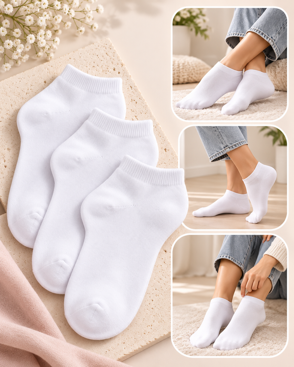 Anko Women's Casual Anklet Socks (3-Pack)