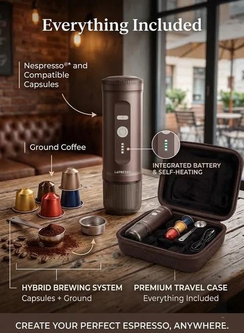 L’espresso Portable 2-in-1 Espresso Maker
