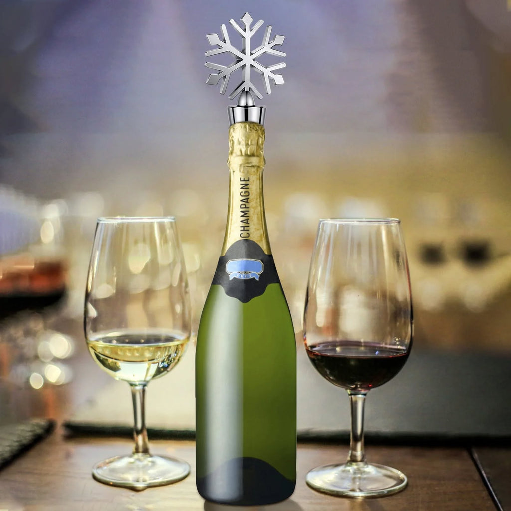 Elegant Snowflake Bottle Stopper & Saver
