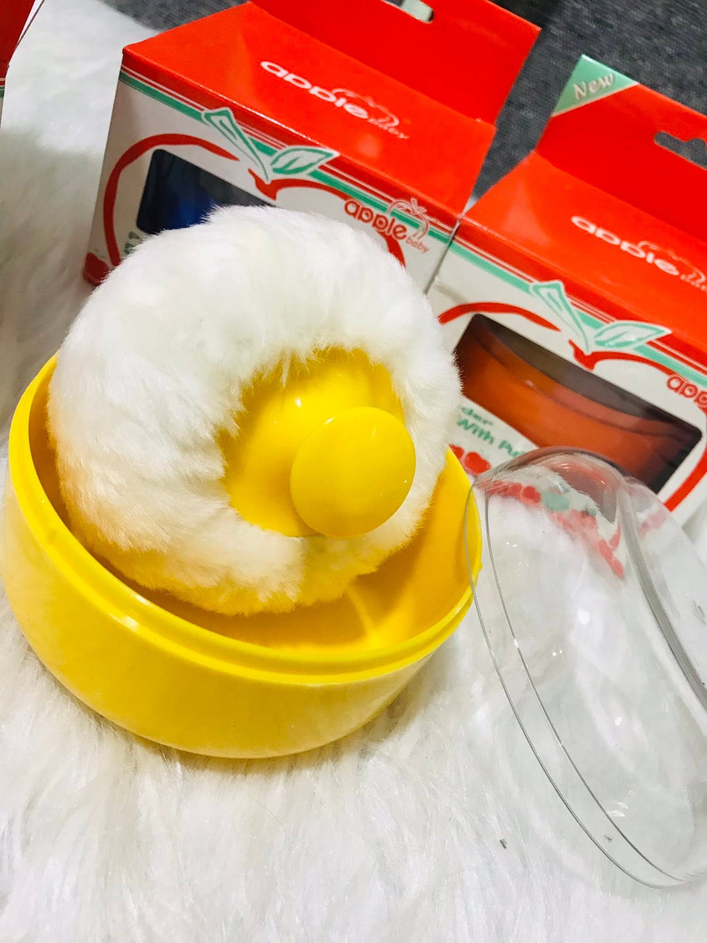 Apple Baby Powder Box with Puff