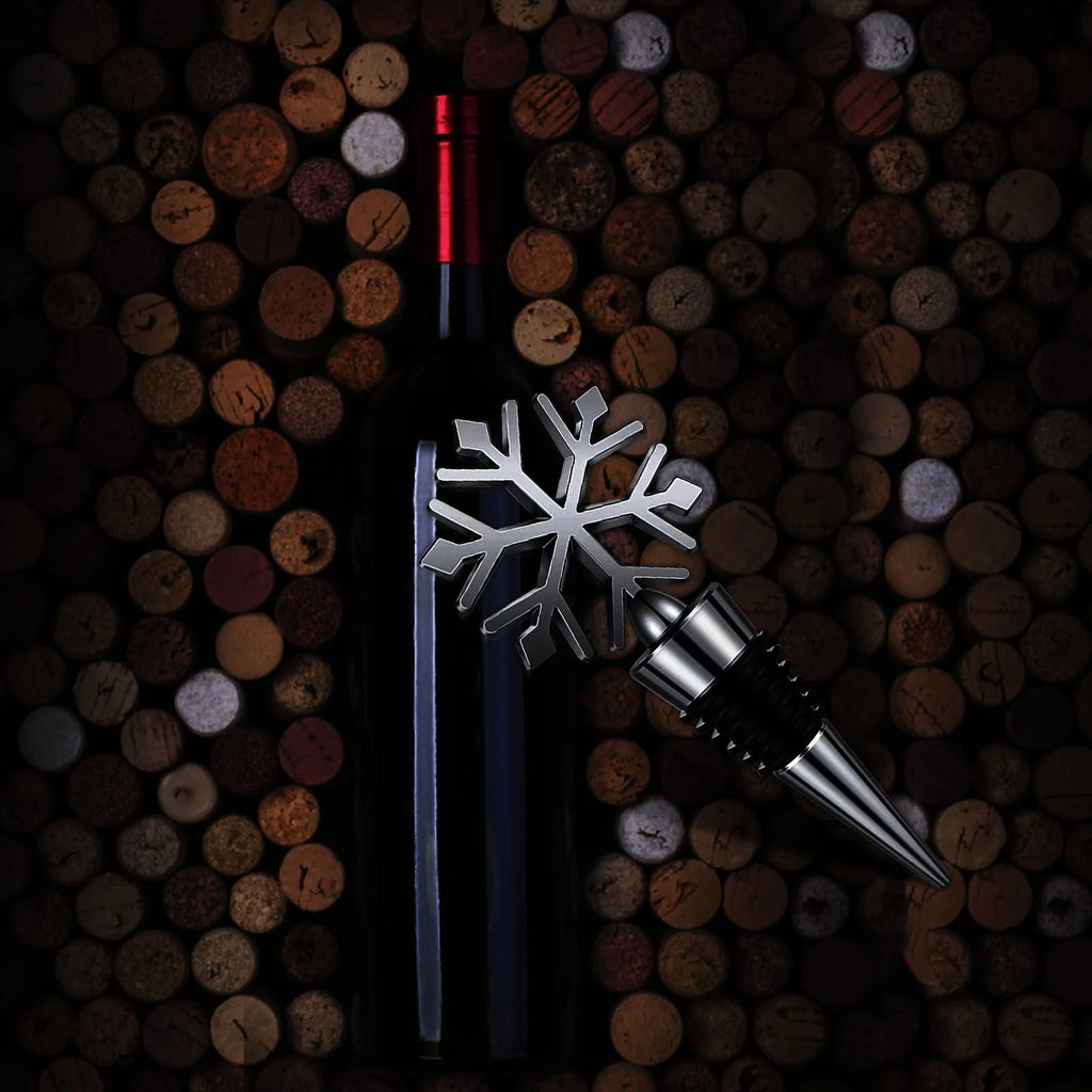 Elegant Snowflake Bottle Stopper & Saver