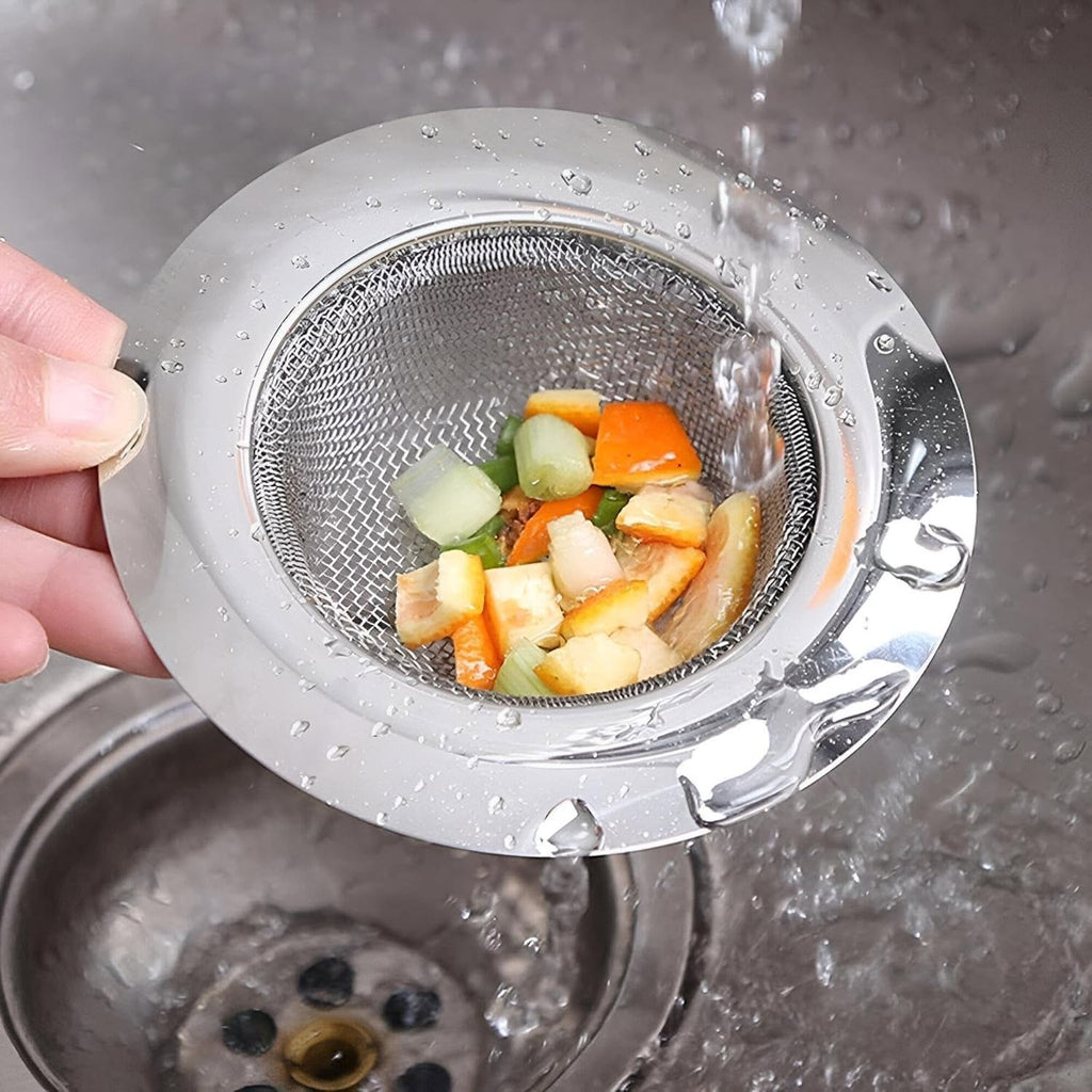 2 Pieces Kitchen Sink Strainer Multifunctional Wire Mesh Drain Strainer