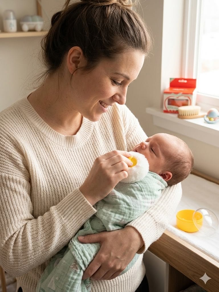 Apple Baby Powder Box with Puff