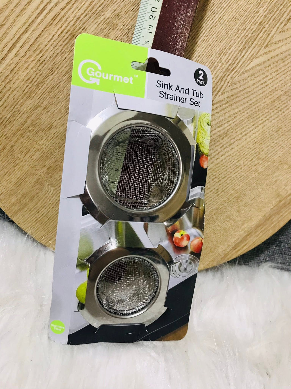 2 Pieces Kitchen Sink Strainer Multifunctional Wire Mesh Drain Strainer