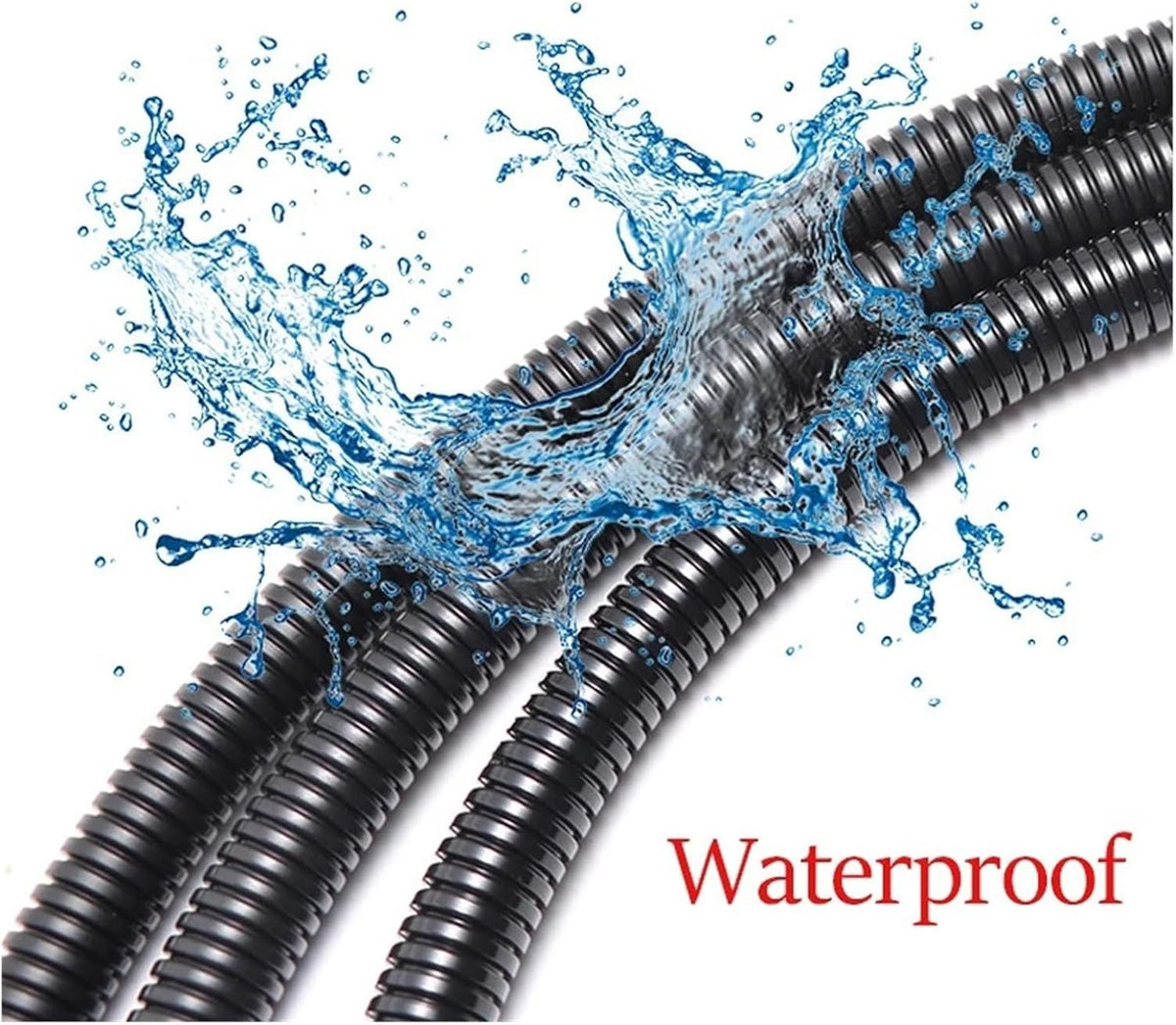 Black Flexible Corrugated Cable Sleeve