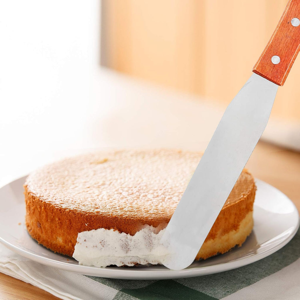 Icing Stainless Steel Wooden Handle Cake Decorating Frosting Spatula