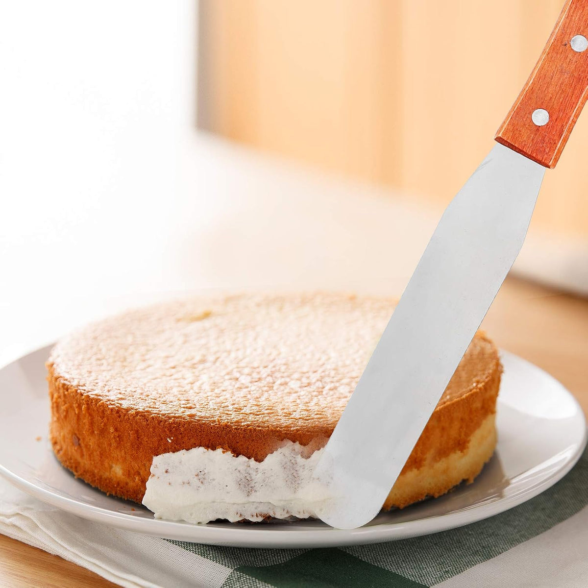 Icing Stainless Steel Wooden Handle Cake Decorating Frosting Spatula