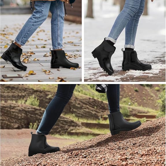 Sinsay Women’s Glossy Black Ankle Boots
