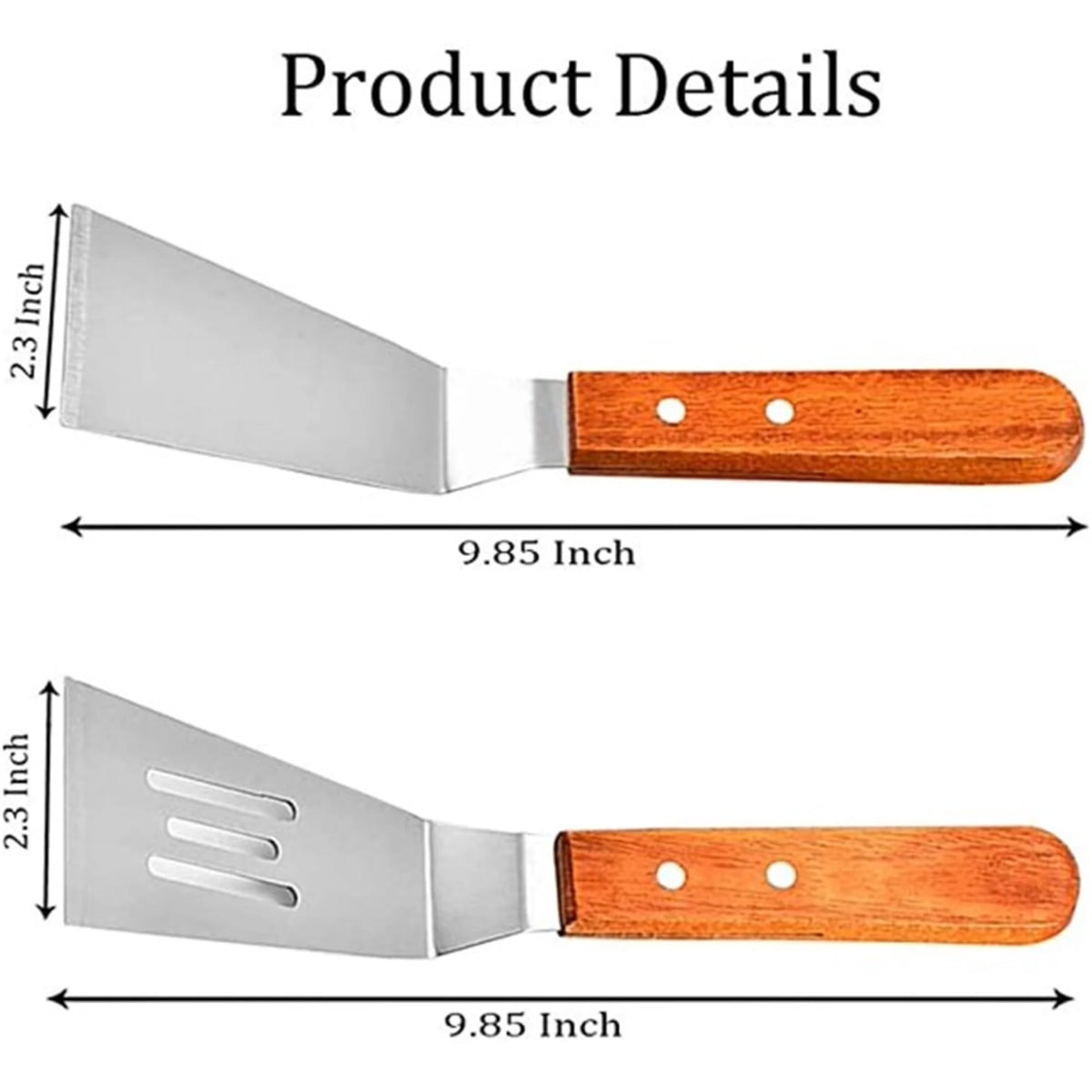 Small Metal Spatula Set 2PCS Mini Spatula Small Spatulas Mini Stainless Steel Turner