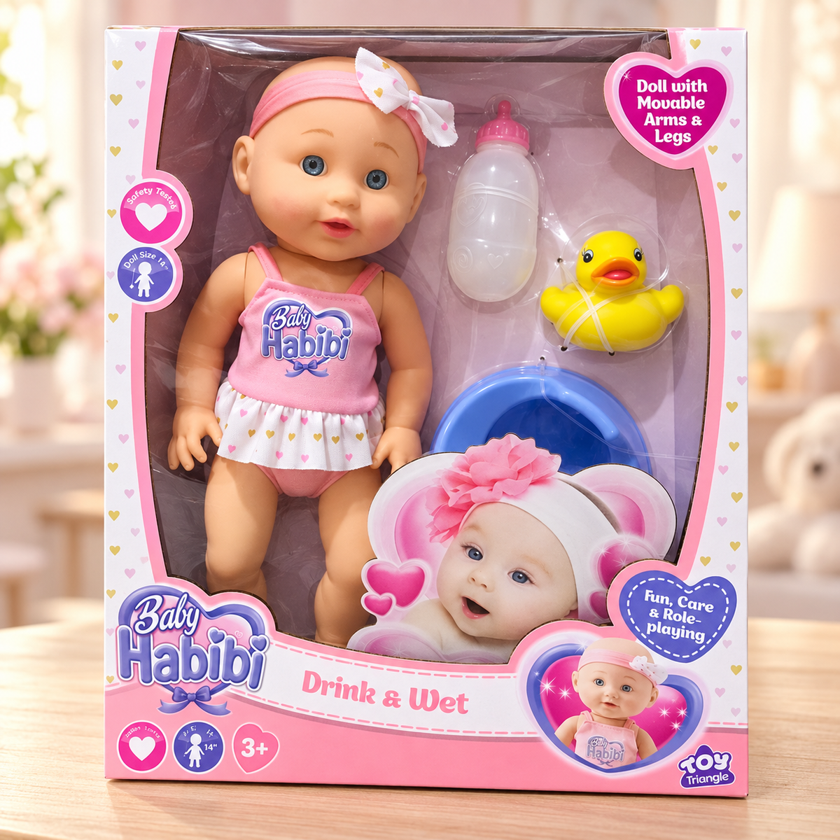 Baby Habibi Drink & Wet Doll Set