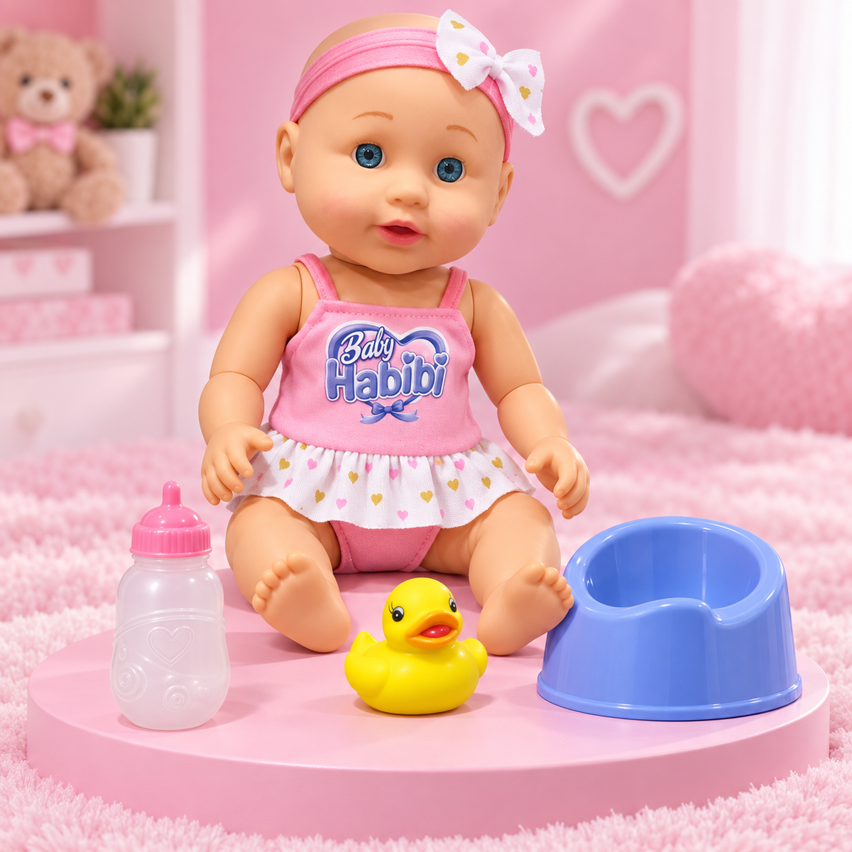 Baby Habibi Drink & Wet Doll Set