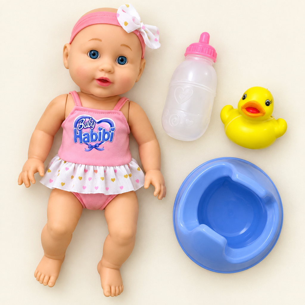Baby Habibi Drink & Wet Doll Set
