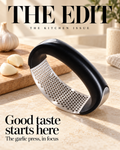 Garlic Rocker Press with Black Handle