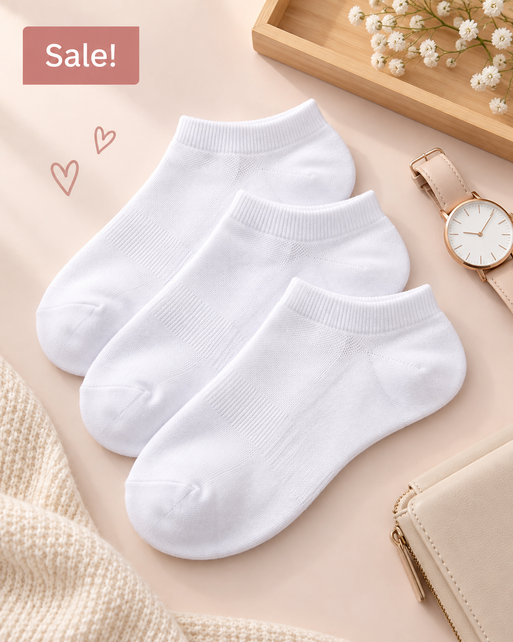 Anko Women's Casual Anklet Socks (3-Pack)