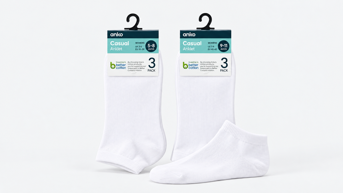 Anko Women's Casual Anklet Socks (3-Pack)
