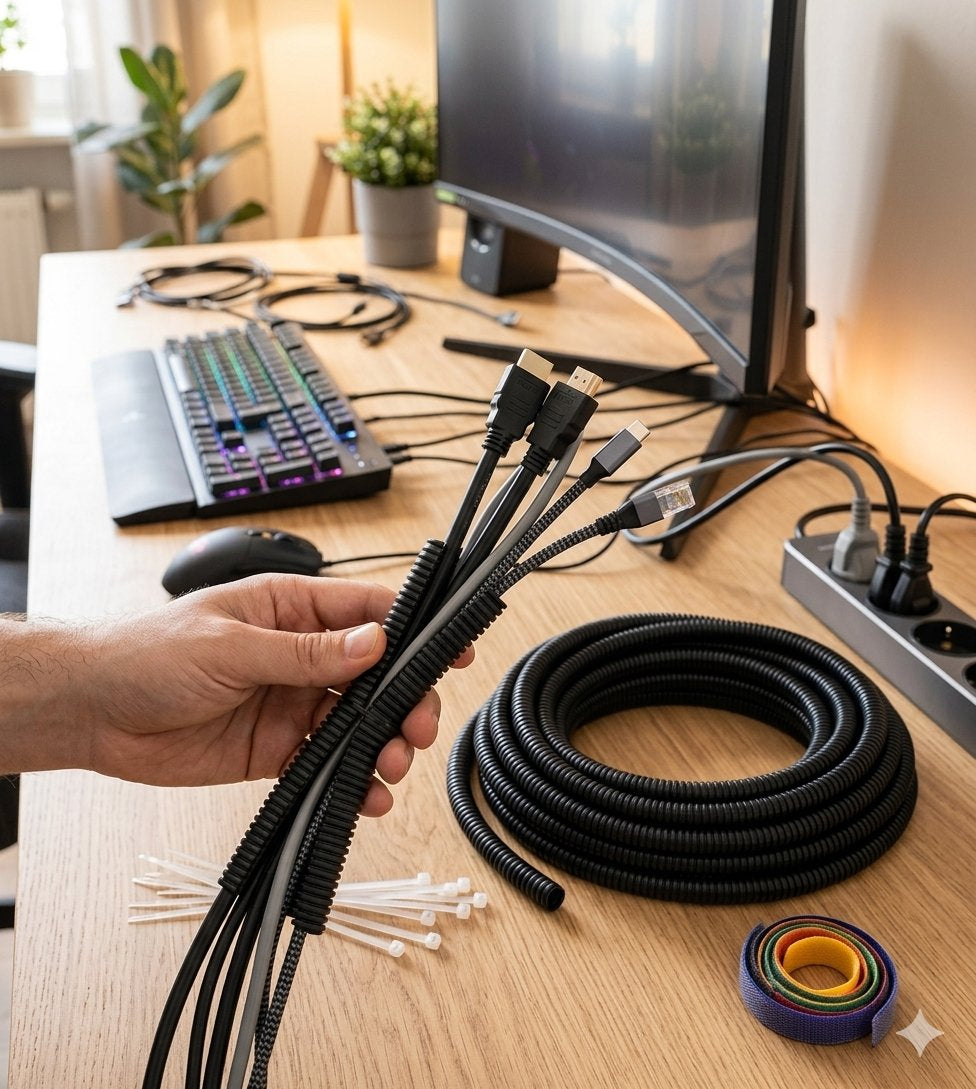 Black Flexible Corrugated Cable Sleeve