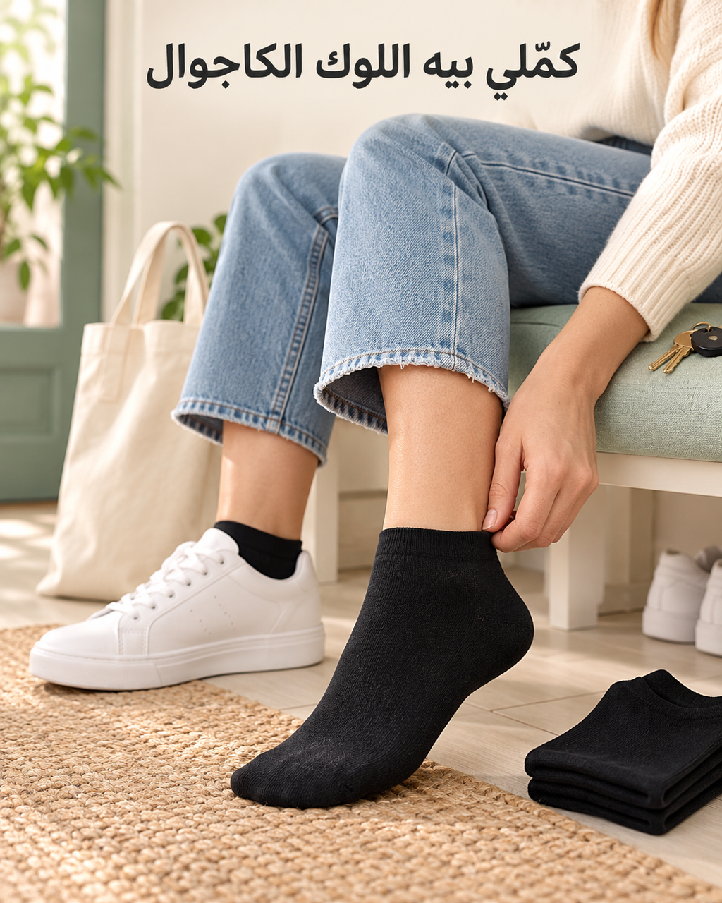 Anko Women’s Casual Anklet Socks – Black, 3 Pairs