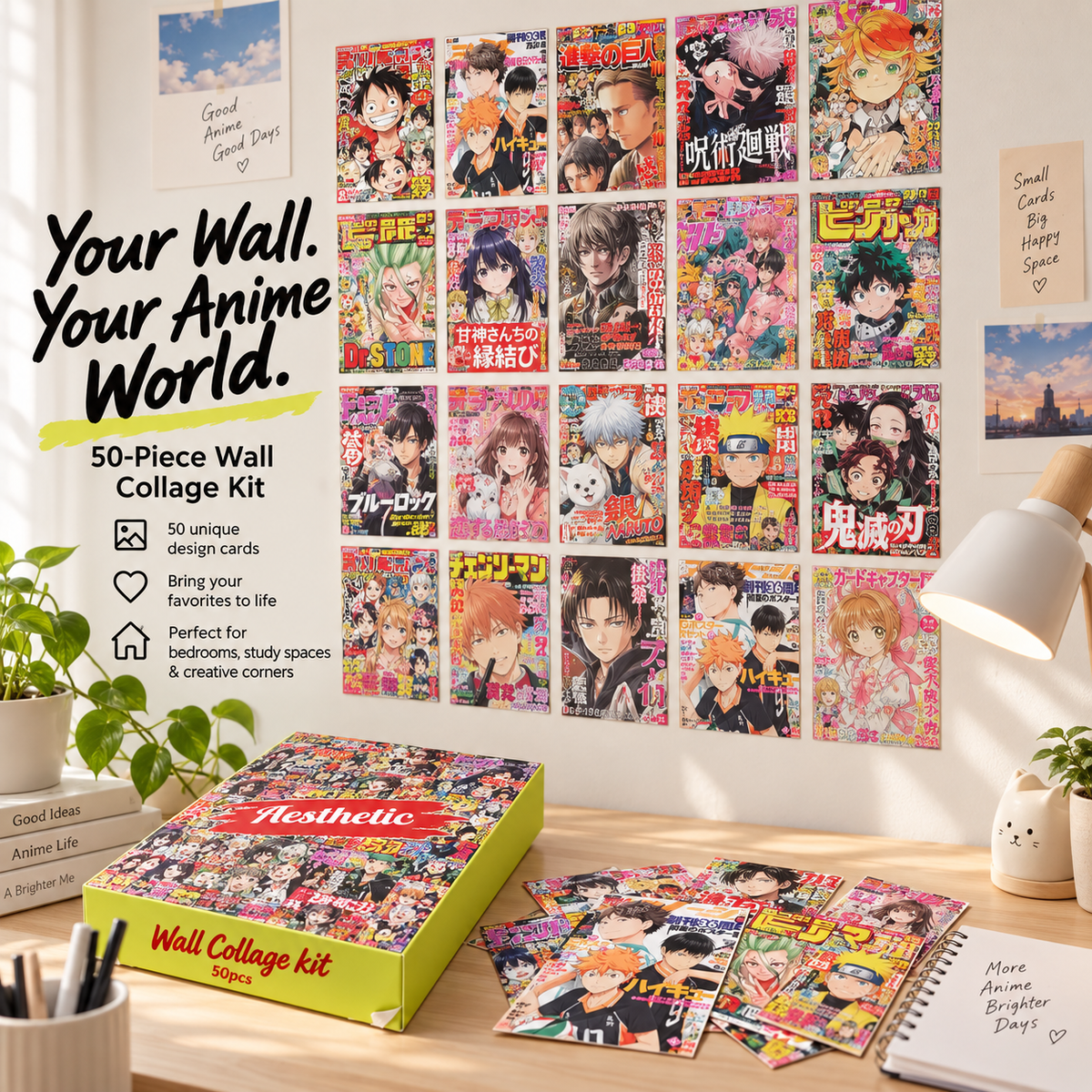 50-Piece Anime Wall Collage Kit