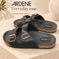 ARDENE Women’s Black Double-Buckle Slide Sandals