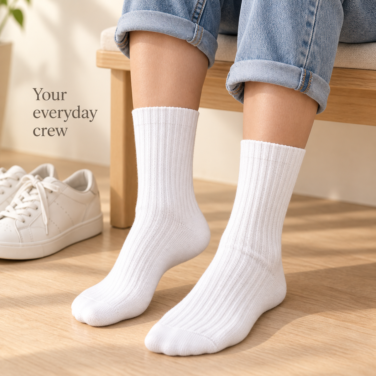 Anko Women’s Casual Rib Crew Socks