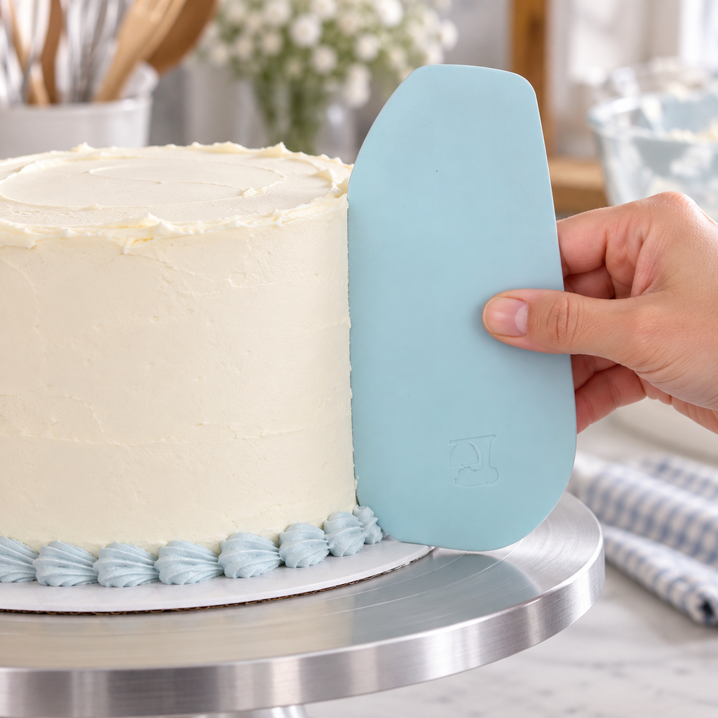 Light Blue Silicone Baking Scraper
