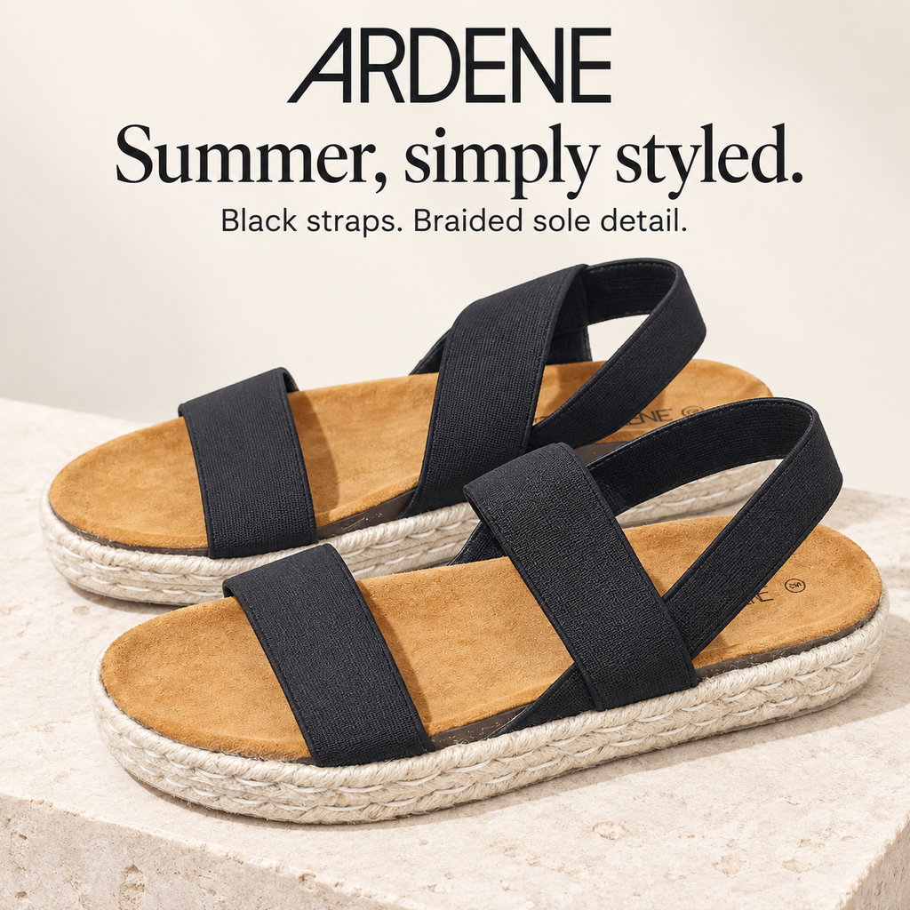 ARDENE Women’s Black Espadrille-Style Sandals