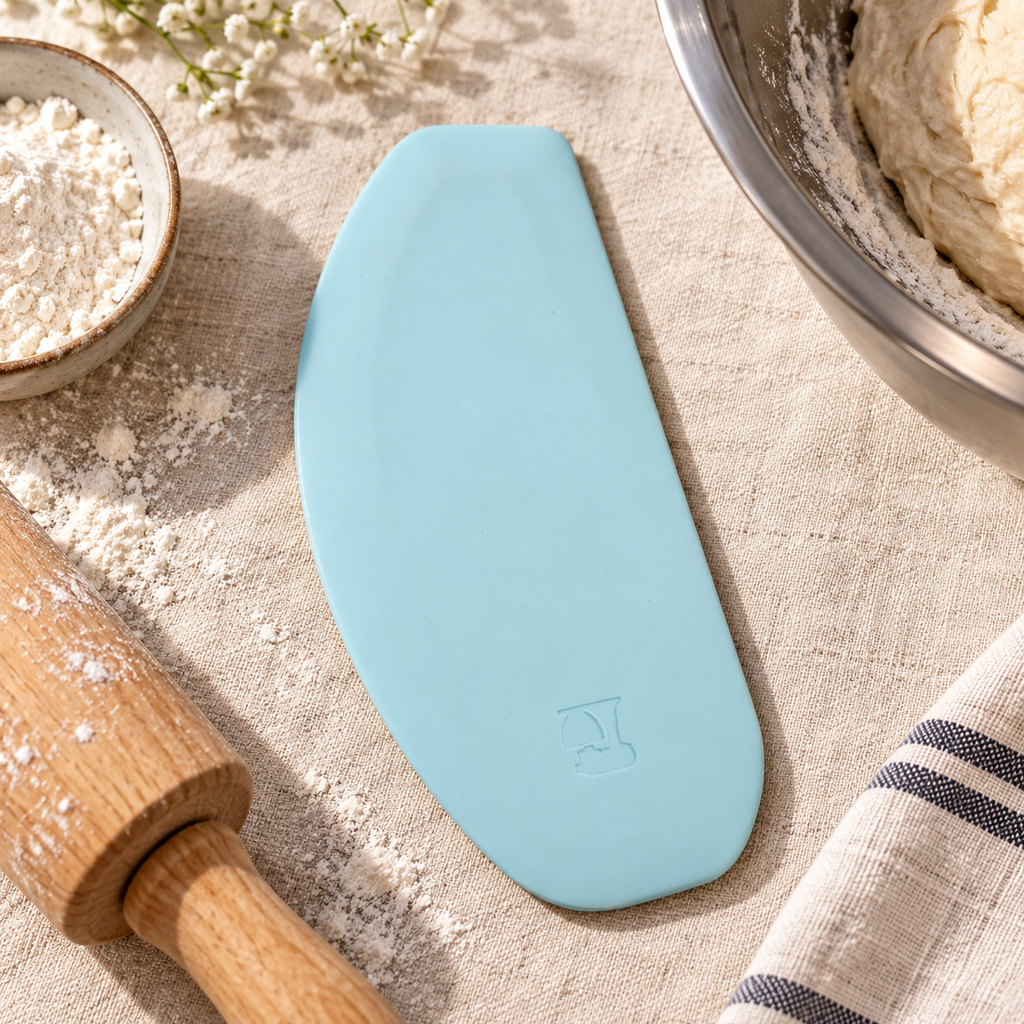 Light Blue Silicone Baking Scraper