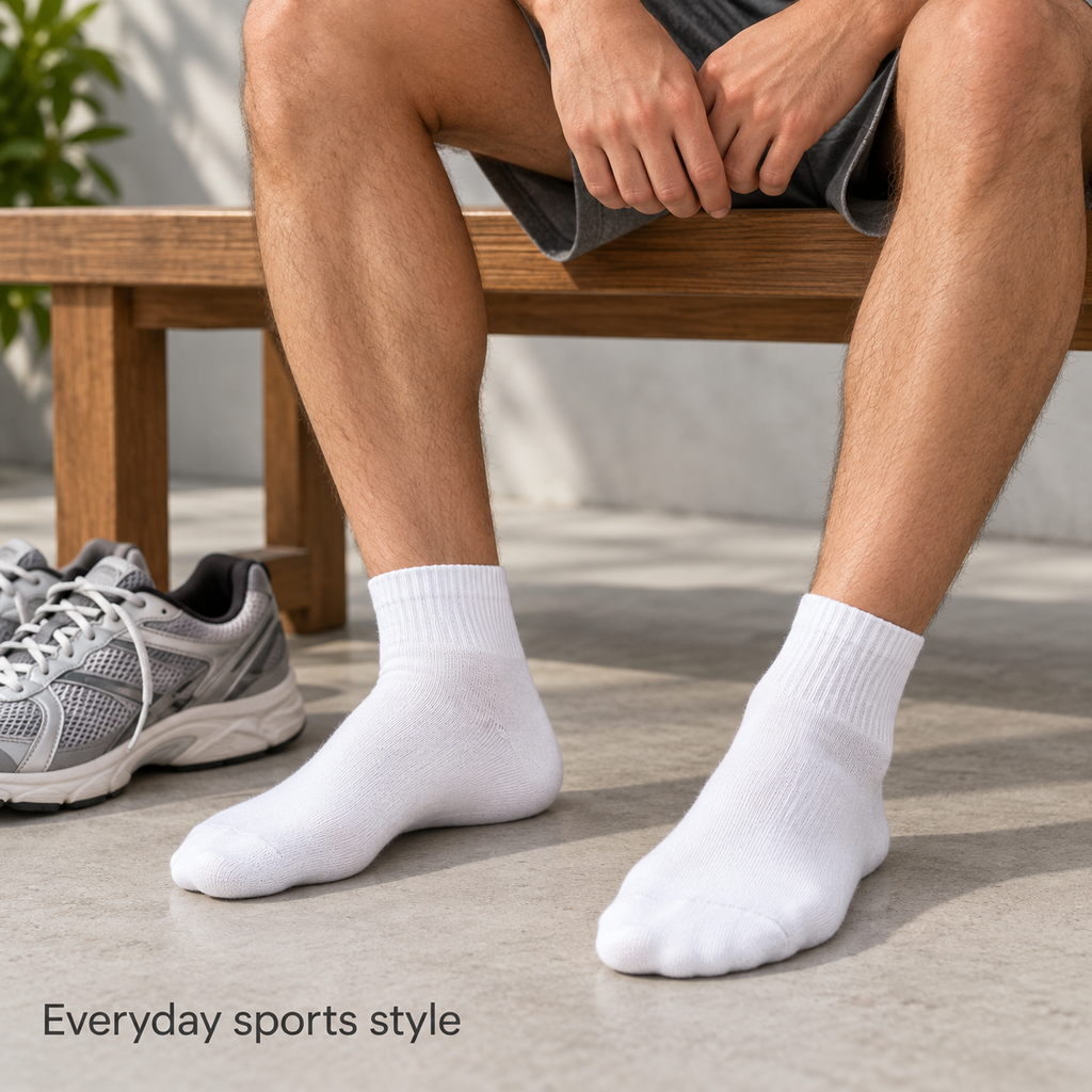 Anko Men’s Sports Quarter Crew Socks