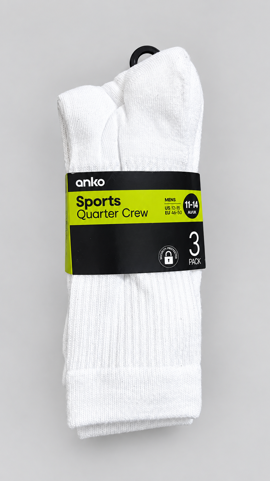 Anko Men’s Sports Quarter Crew Socks