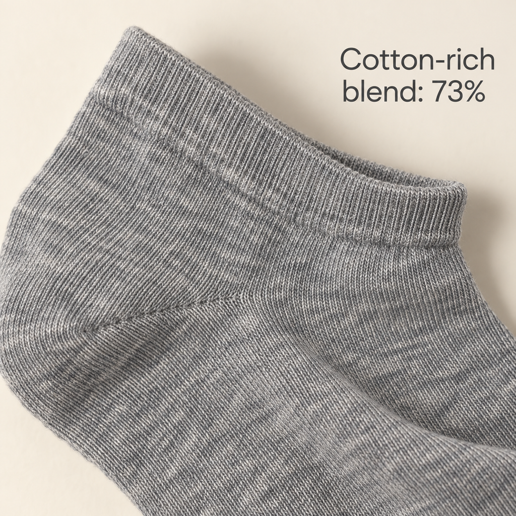 Anko Women's Casual Anklet Socks – 3 Pack (Grey)