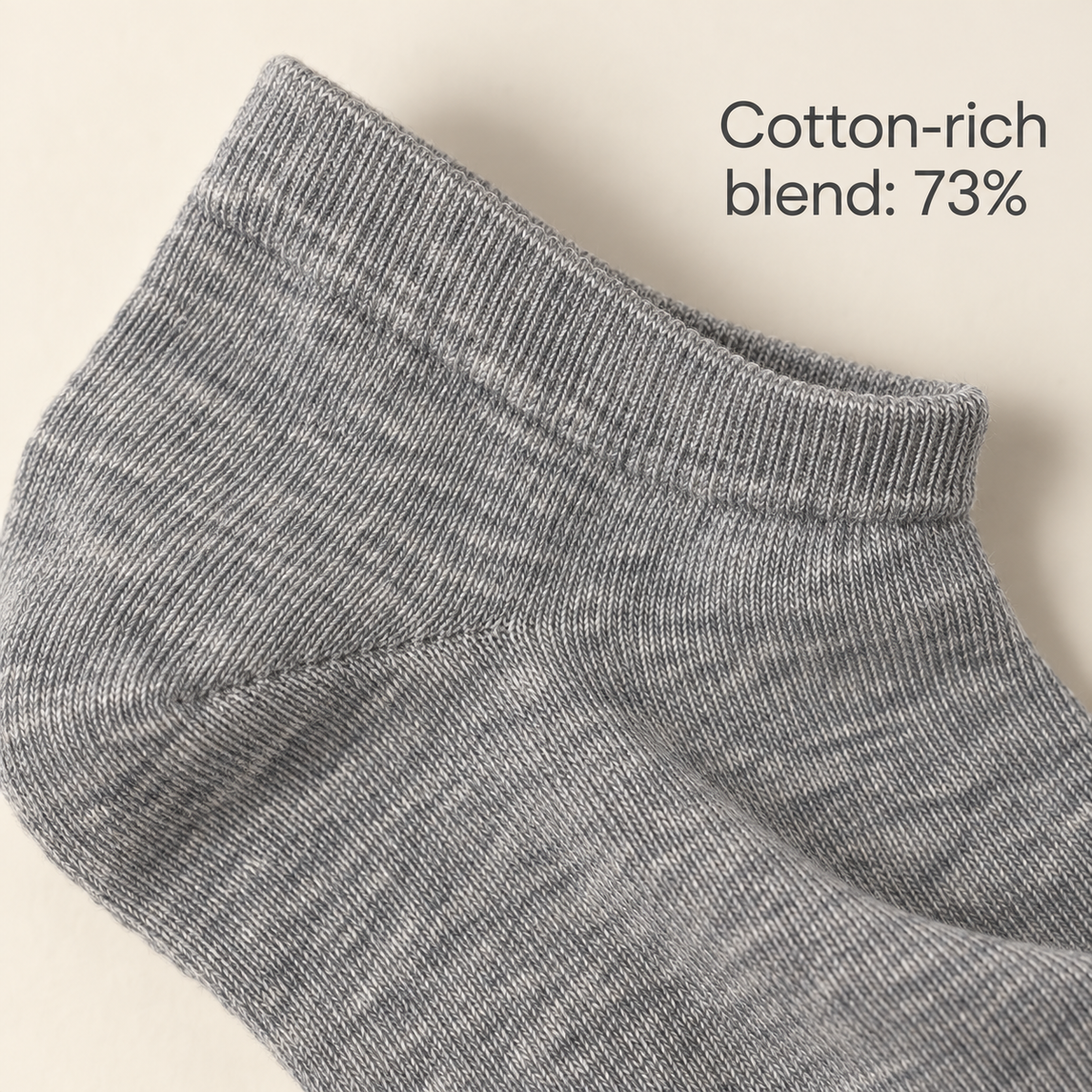 Anko Women's Casual Anklet Socks – 3 Pack (Grey)