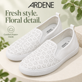 ARDENE Women’s White Floral Slip-On Shoes
