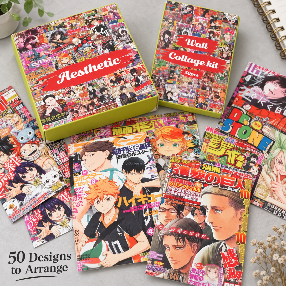 50-Piece Anime Wall Collage Kit