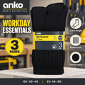 Anko Men’s Workwear Crew Socks