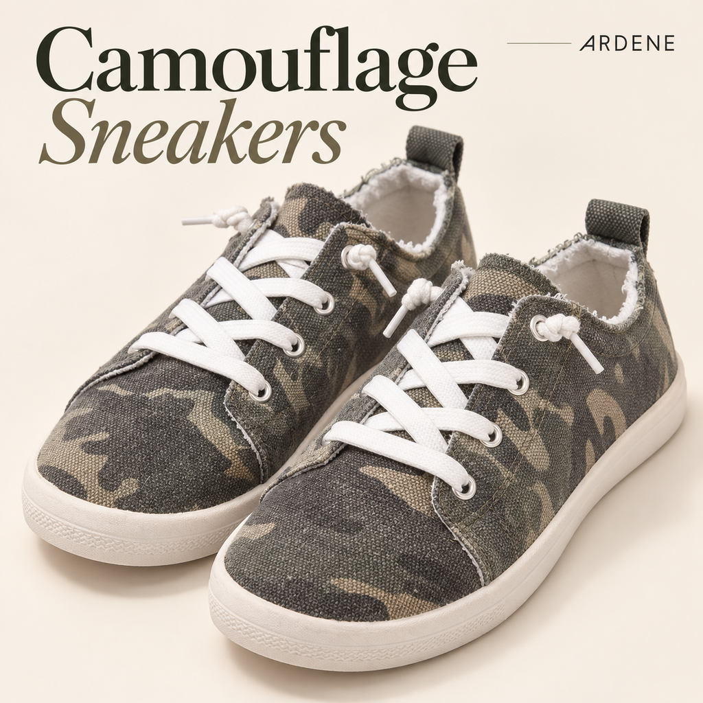 ARDENE Camouflage Low-Top Sneakers