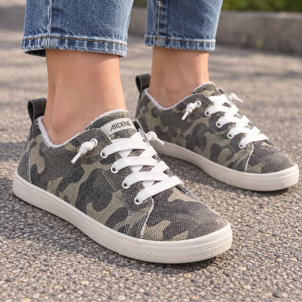 ARDENE Camouflage Low-Top Sneakers