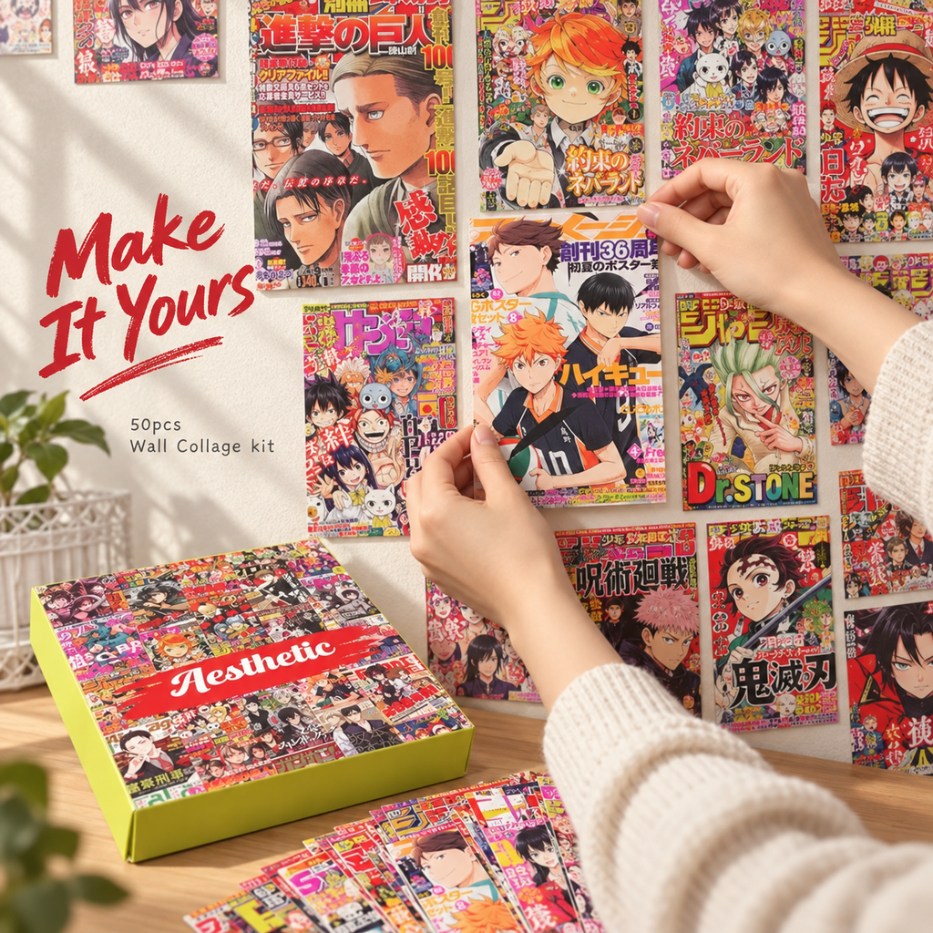 50-Piece Anime Wall Collage Kit