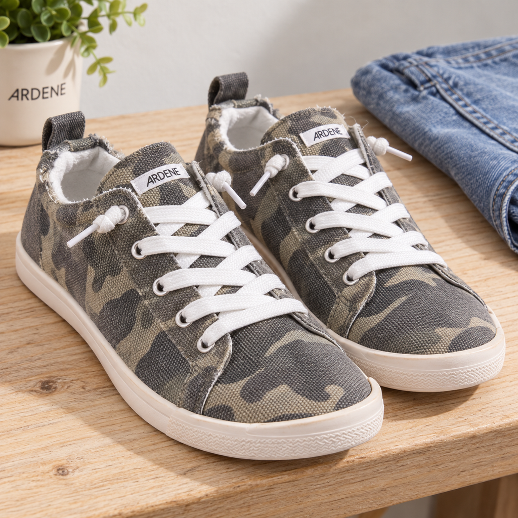 ARDENE Camouflage Low-Top Sneakers