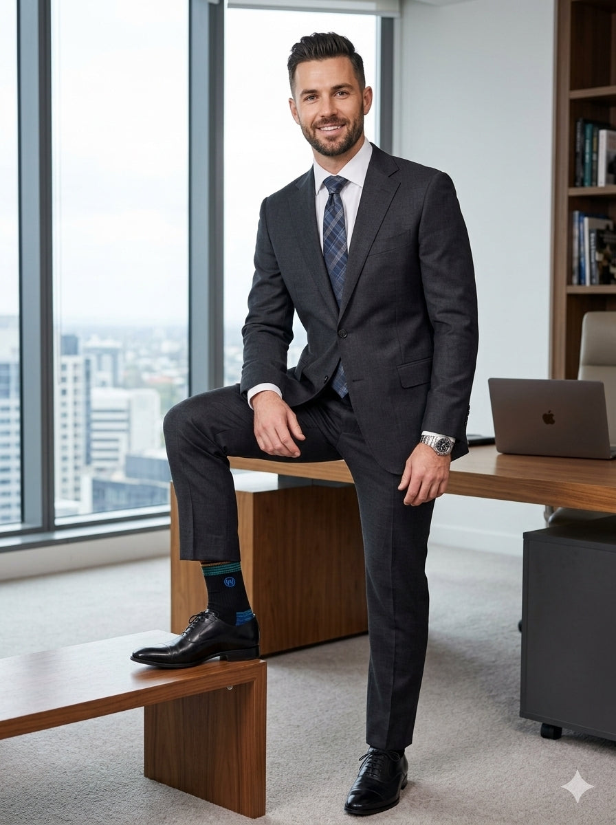 Anko Men’s Business Cotton Crew Socks (Pack 5)