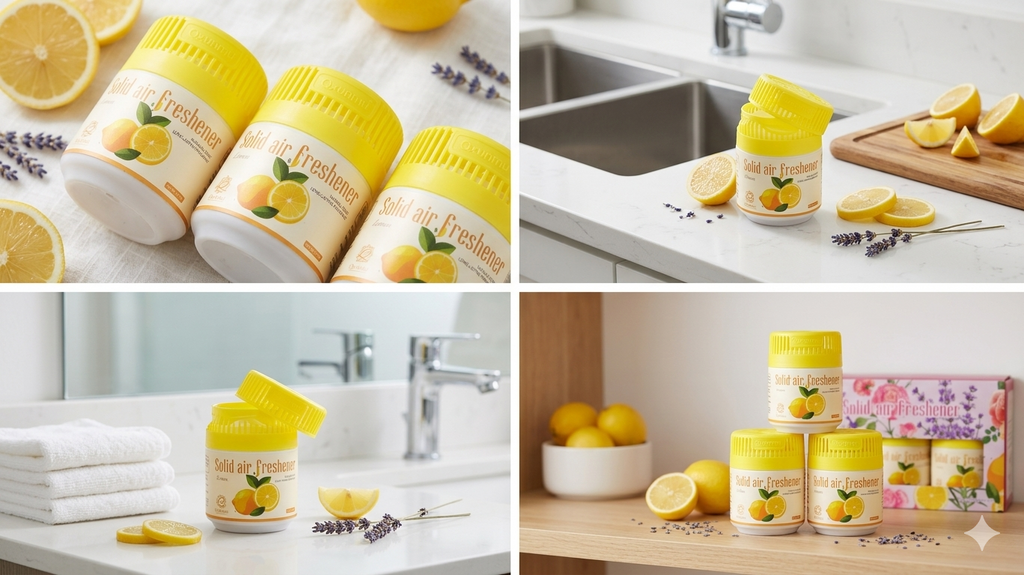 Lemon Solid Air Freshener (Pack of 3)